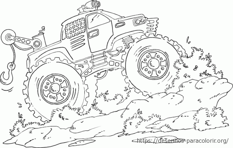 monster truck para colorir cb